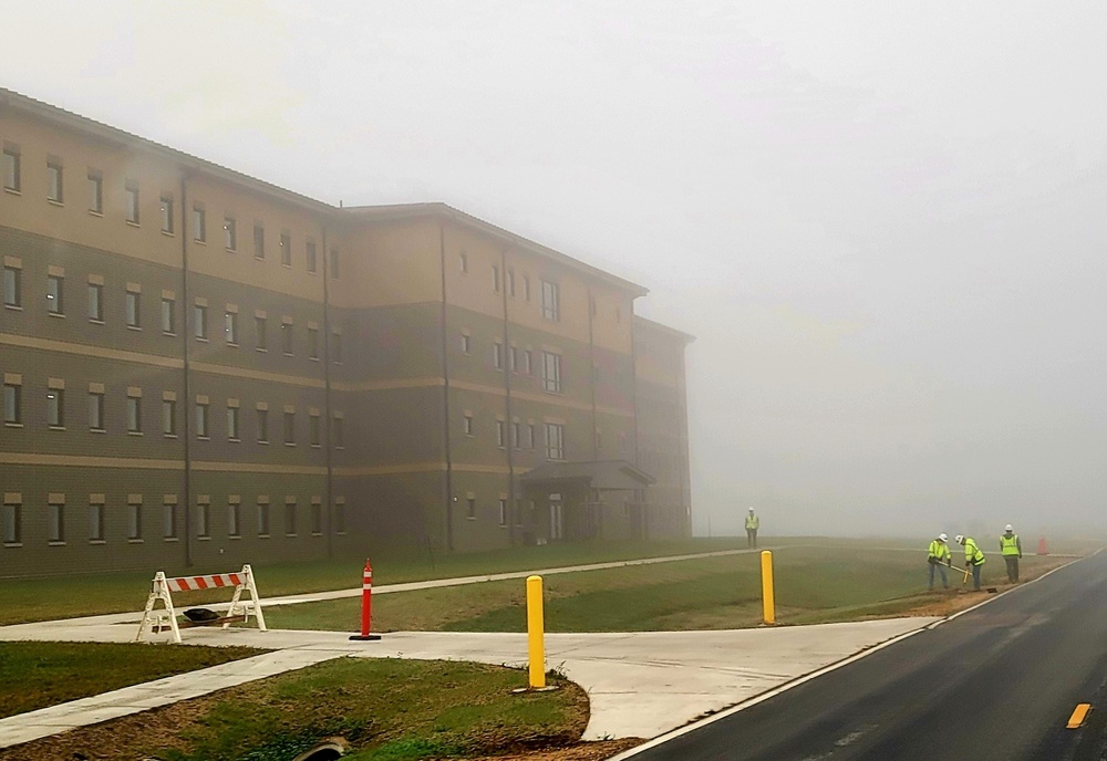 Fort McCoy’s FY 2020-funded barracks construction project now at 97 percent complete