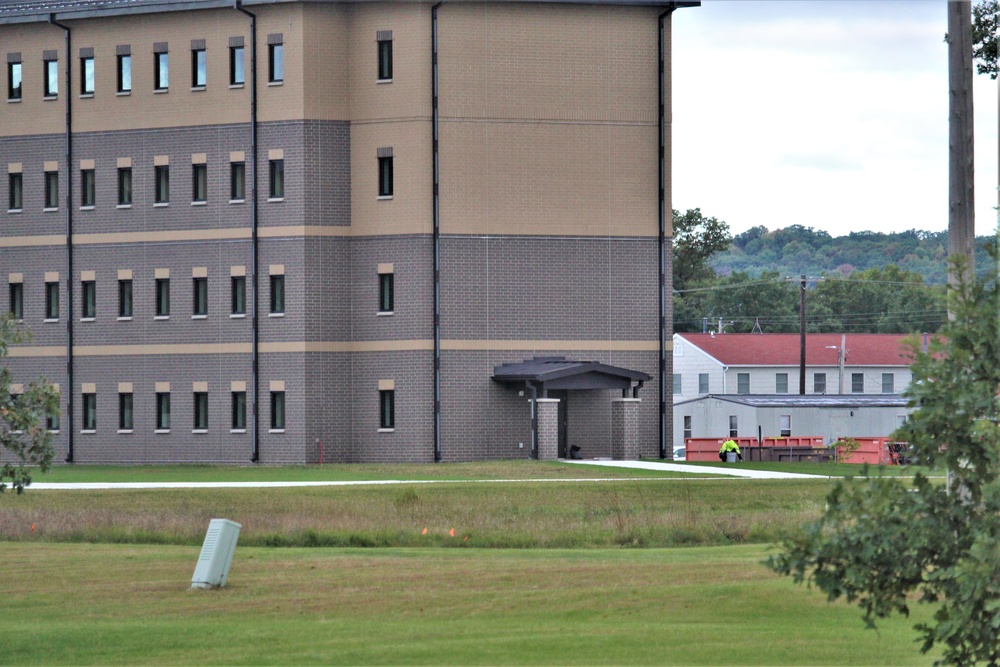 Fort McCoy’s FY 2020-funded barracks construction project now at 97 percent complete