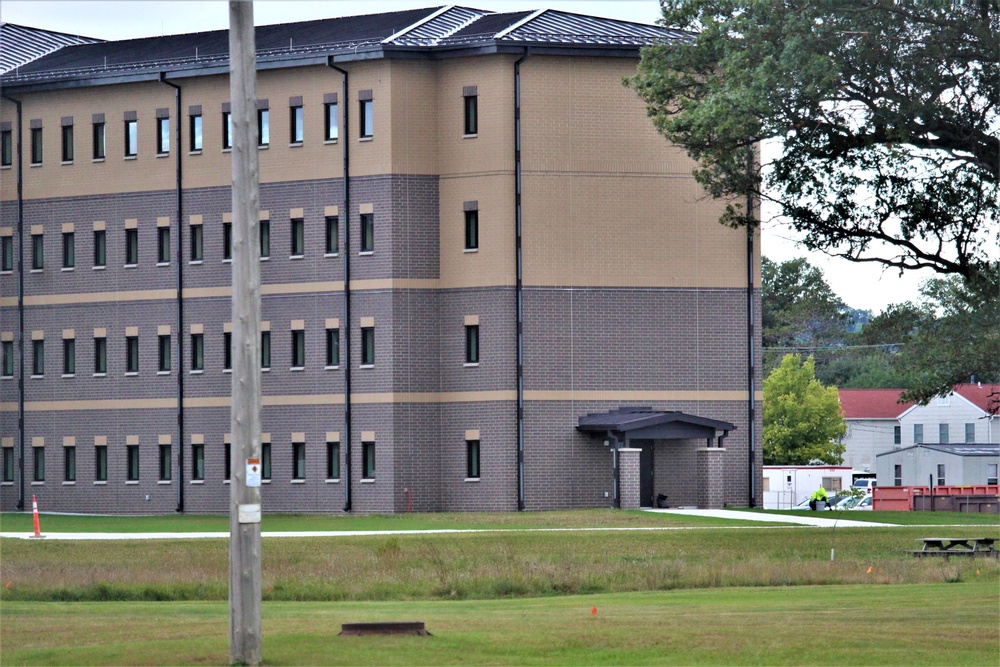 Fort McCoy’s FY 2020-funded barracks construction project now at 97 percent complete
