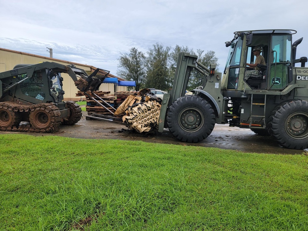 Seabees at Guam performing retrograde