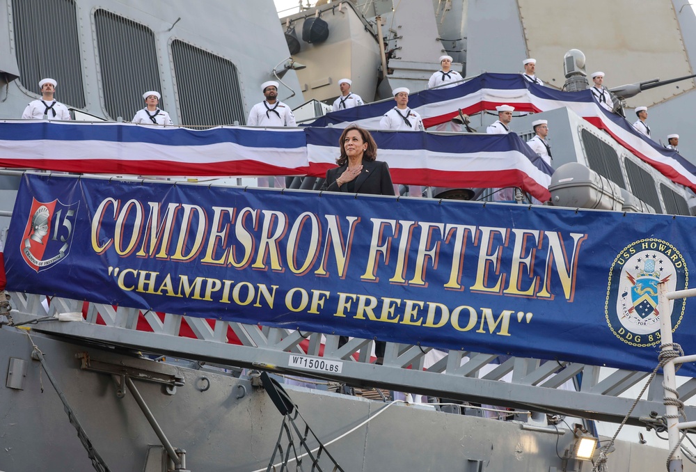 Vice President Kamala Harris Visits USS Howard (DDG 83)