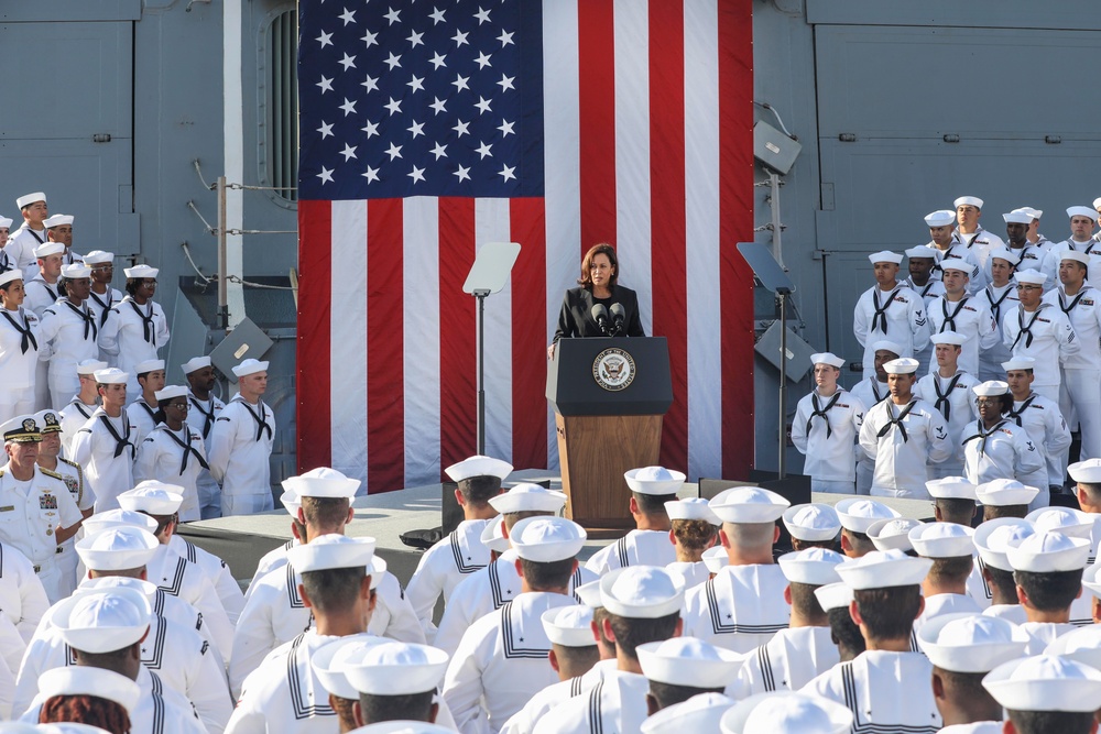 Vice President Kamala Harris Visits USS Howard (DDG 83)