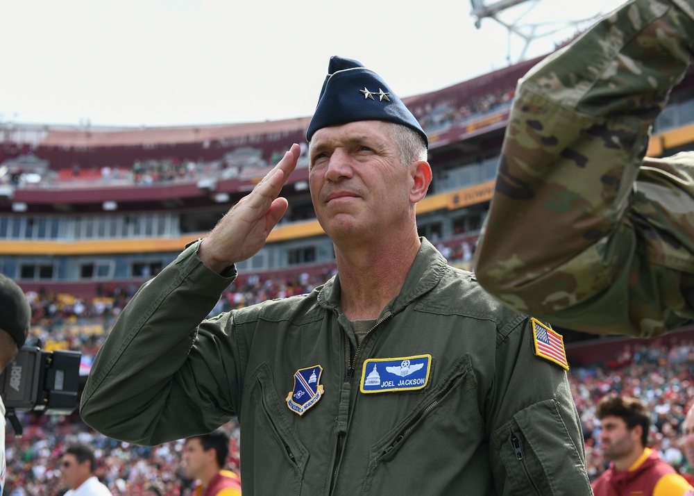 AFDW Commander and Command Chief at the Washington Commander game