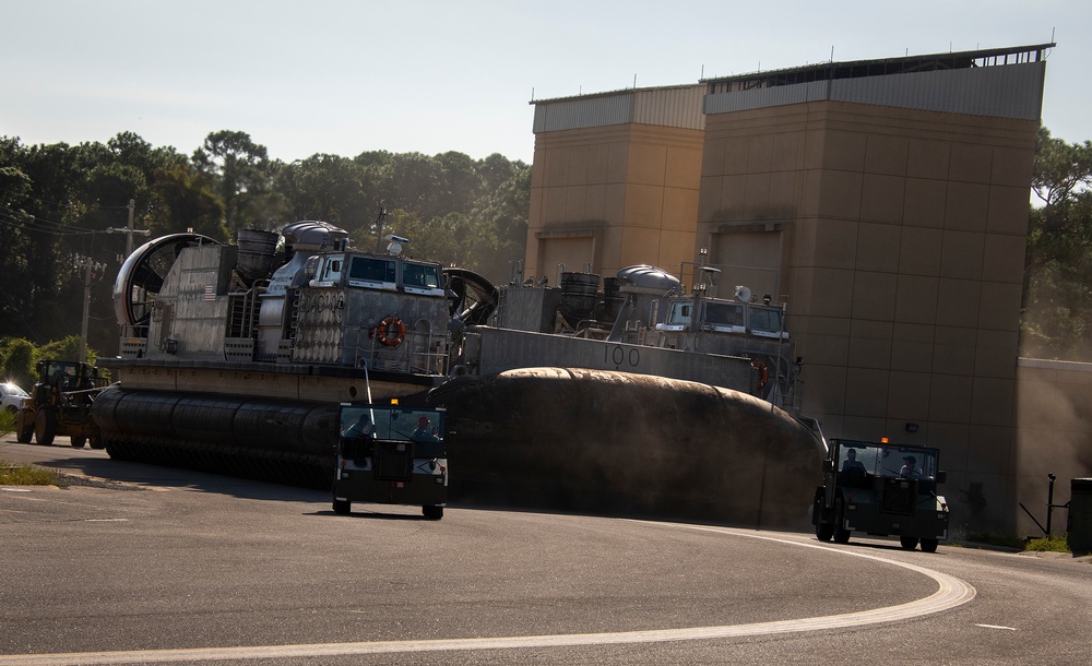 Navy amphibious craft enters McKinley Lab