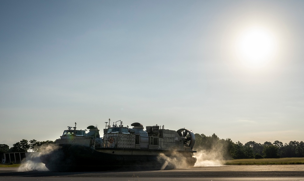 Navy amphibious craft enters McKinley Lab