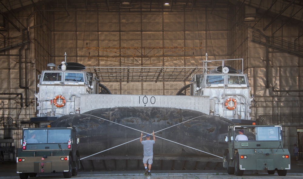 Navy amphibious craft enters McKinley Lab