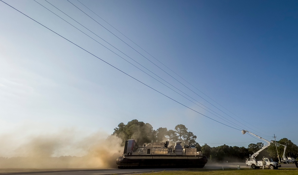 Navy amphibious craft enters McKinley Lab