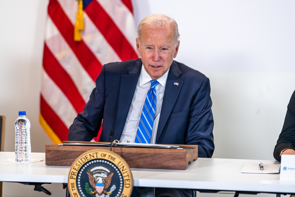 POTUS at FEMA for Fiona Briefing