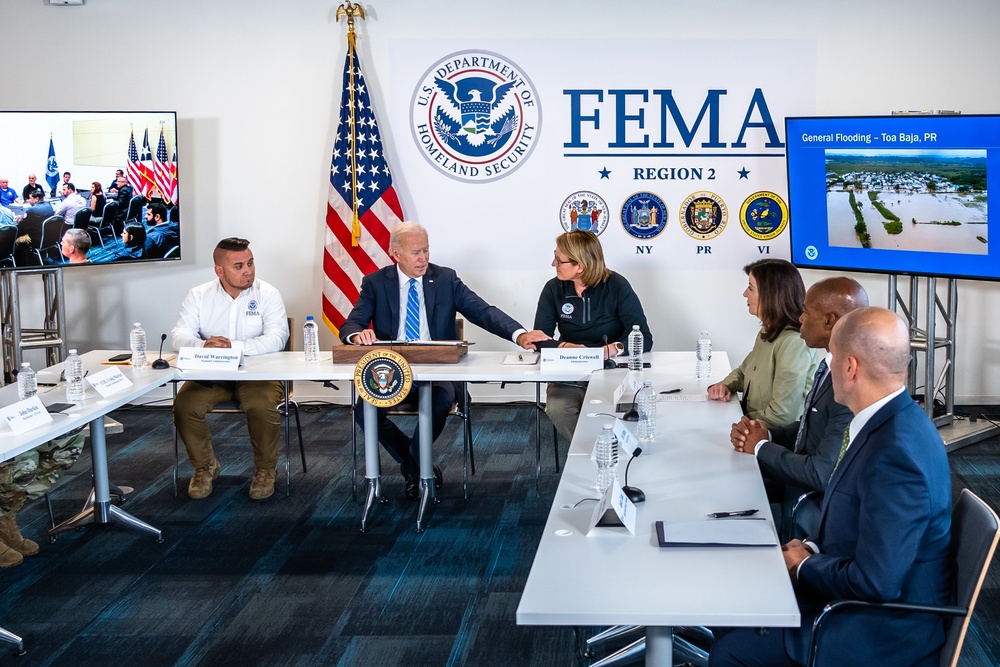 POTUS at FEMA for Fiona Briefing