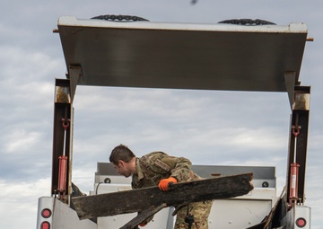 Alaska National Guardsmen clear storm debris for Operation Merbok Response