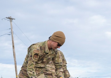 Alaska National Guardsmen clear storm debris for Operation Merbok Response