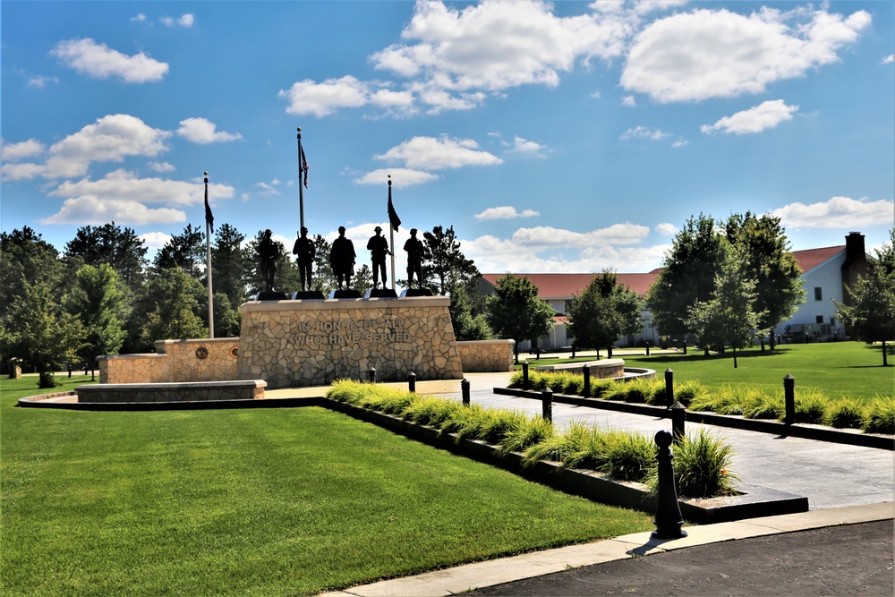 Fort McCoy's Veterans Memorial Plaza at historic Commemorative Area