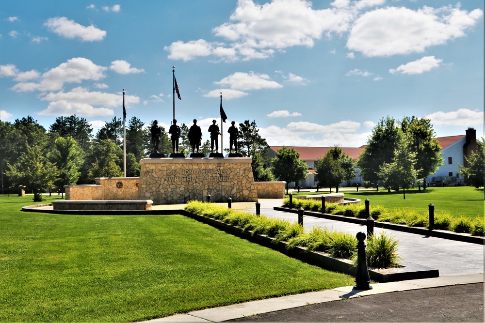 Fort McCoy's Veterans Memorial Plaza at historic Commemorative Area