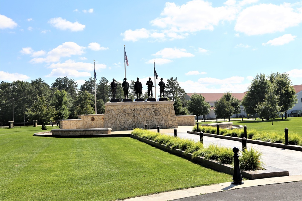 Fort McCoy's Veterans Memorial Plaza at historic Commemorative Area