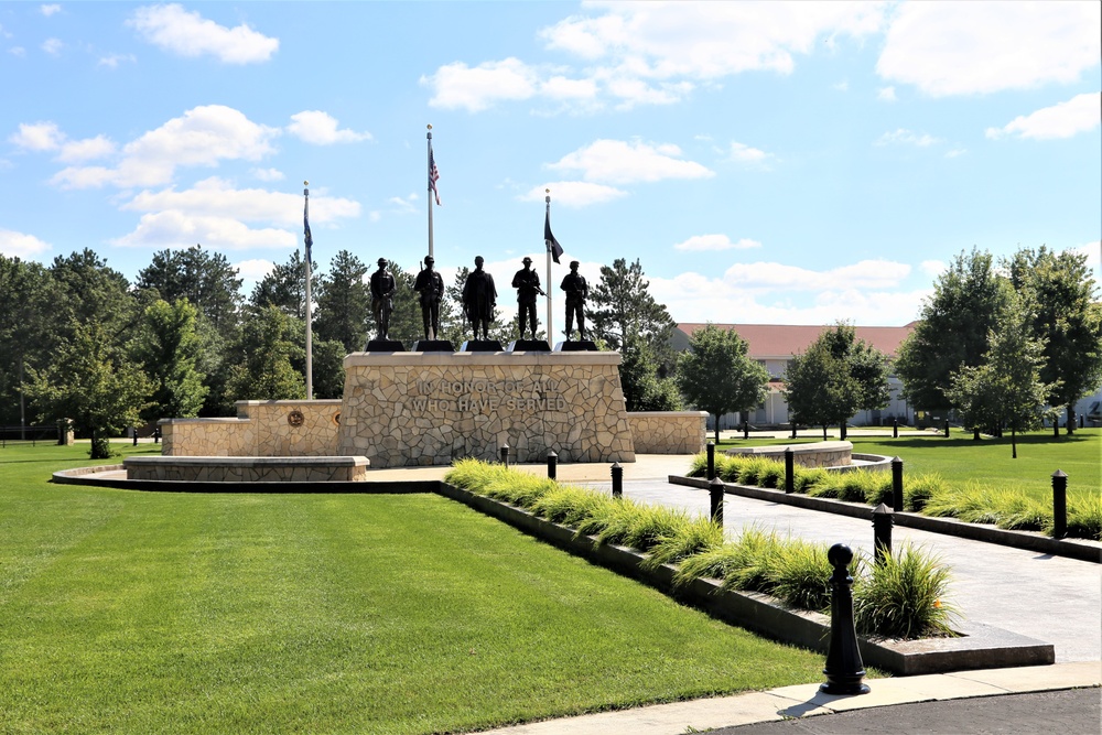 Fort McCoy's Veterans Memorial Plaza at historic Commemorative Area