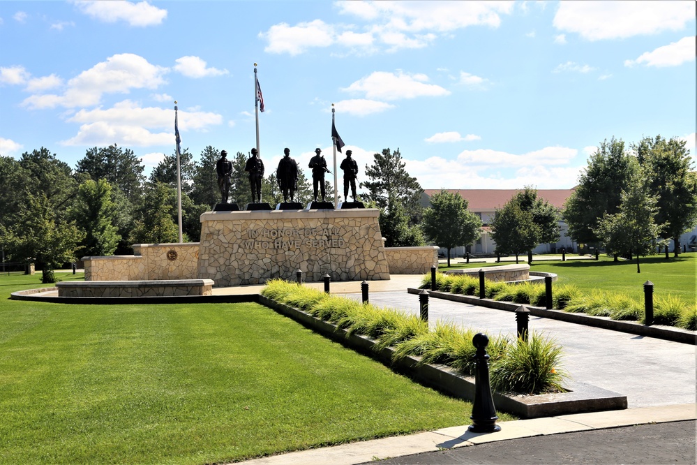 Fort McCoy's Veterans Memorial Plaza at historic Commemorative Area