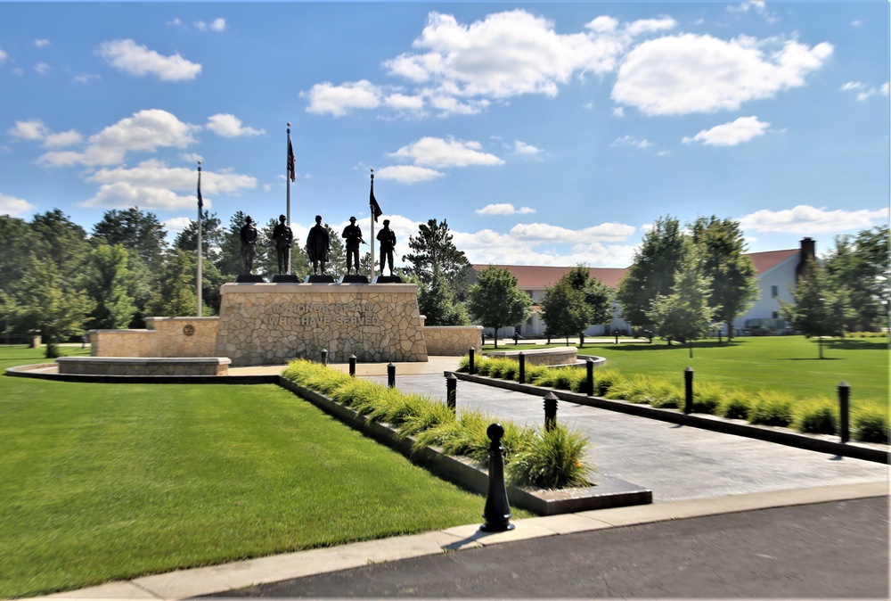 Fort McCoy's Veterans Memorial Plaza at historic Commemorative Area