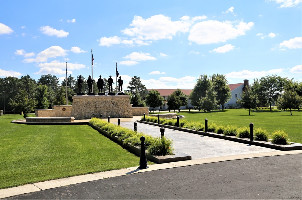 Fort McCoy's Veterans Memorial Plaza at historic Commemorative Area