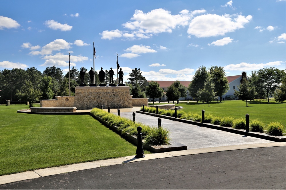 Fort McCoy's Veterans Memorial Plaza at historic Commemorative Area