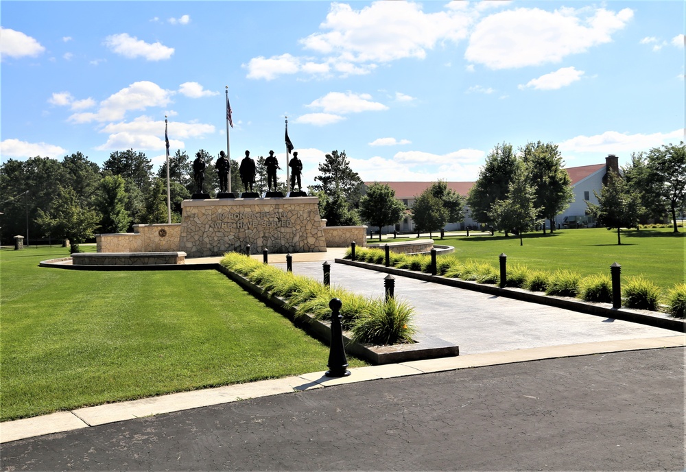 Fort McCoy's Veterans Memorial Plaza at historic Commemorative Area