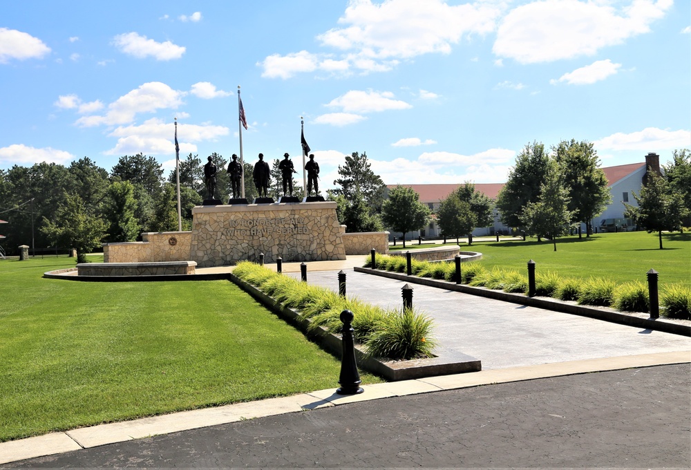 Fort McCoy's Veterans Memorial Plaza at historic Commemorative Area