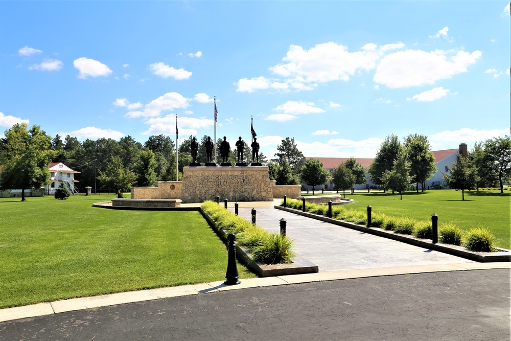 Fort McCoy's Veterans Memorial Plaza at historic Commemorative Area