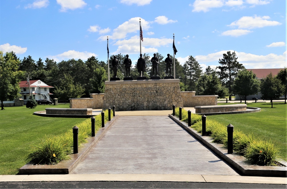 Fort McCoy's Veterans Memorial Plaza at historic Commemorative Area