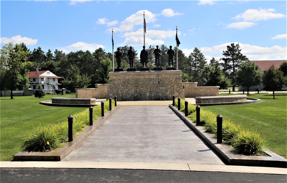 Fort McCoy's Veterans Memorial Plaza at historic Commemorative Area