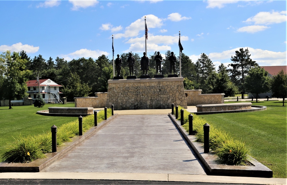 Fort McCoy's Veterans Memorial Plaza at historic Commemorative Area