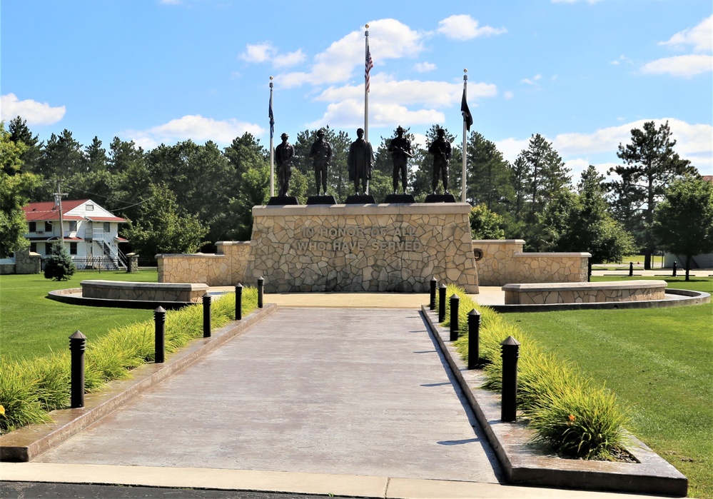 Fort McCoy's Veterans Memorial Plaza at historic Commemorative Area