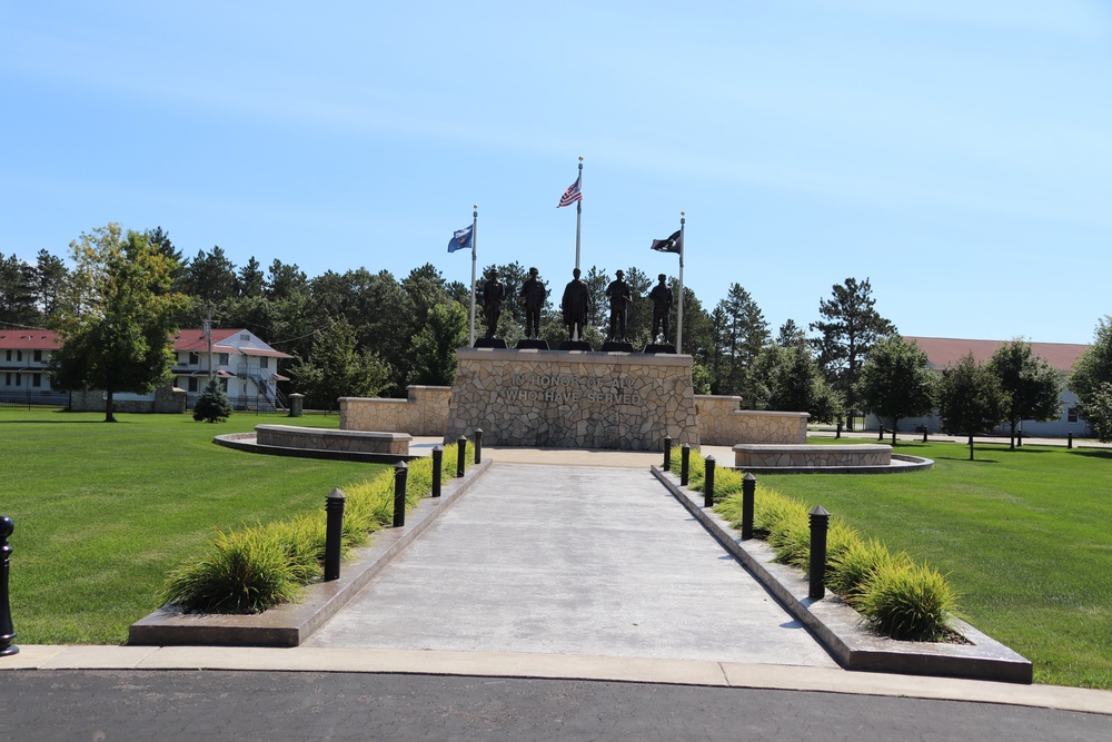 Fort McCoy's Veterans Memorial Plaza at historic Commemorative Area