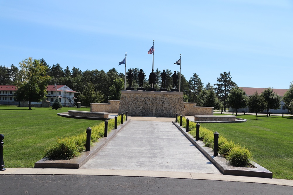 Fort McCoy's Veterans Memorial Plaza at historic Commemorative Area