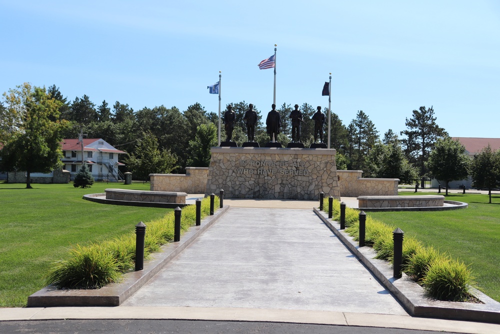 Fort McCoy's Veterans Memorial Plaza at historic Commemorative Area