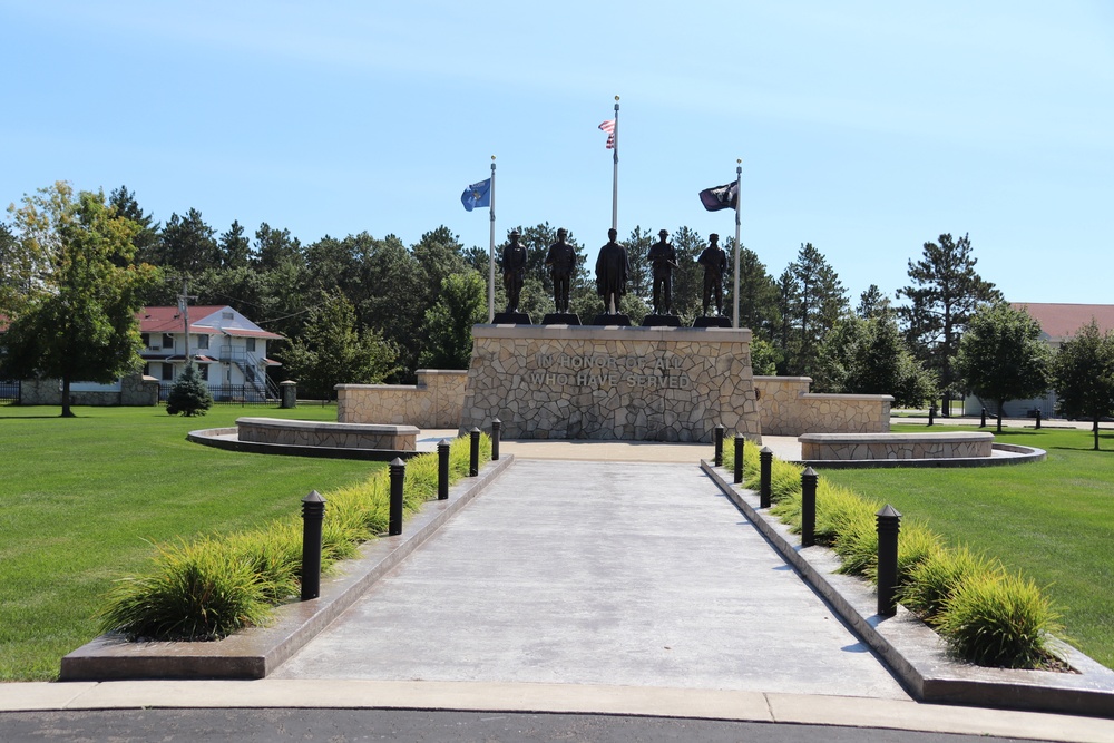 Fort McCoy's Veterans Memorial Plaza at historic Commemorative Area