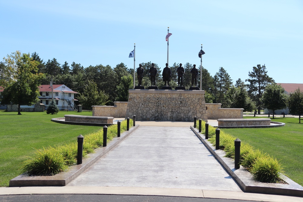 Fort McCoy's Veterans Memorial Plaza at historic Commemorative Area