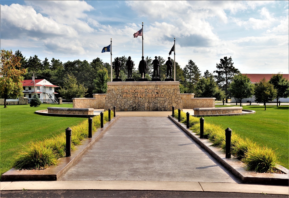 Fort McCoy's Veterans Memorial Plaza at historic Commemorative Area