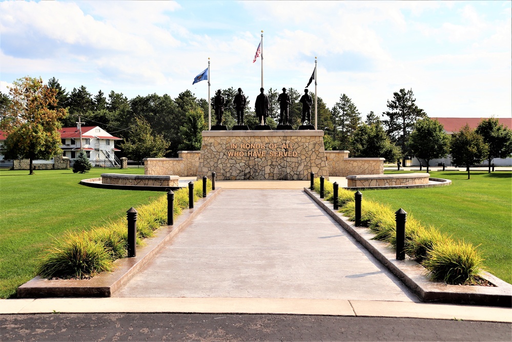 Fort McCoy's Veterans Memorial Plaza at historic Commemorative Area