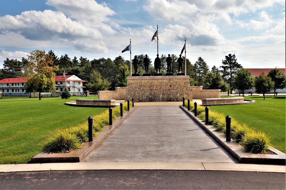 Fort McCoy's Veterans Memorial Plaza at historic Commemorative Area