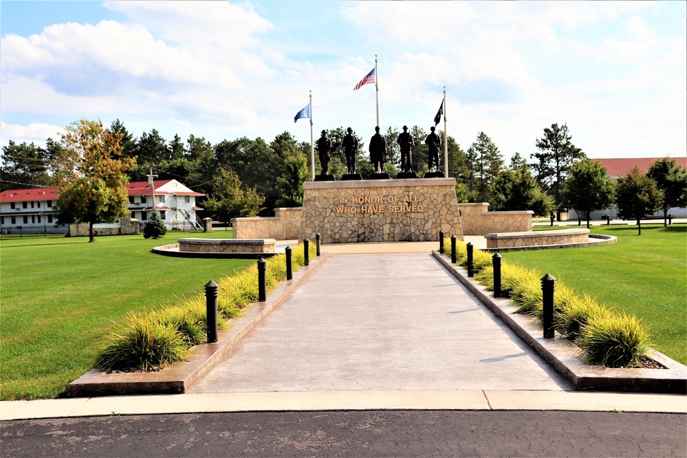 Fort McCoy's Veterans Memorial Plaza at historic Commemorative Area