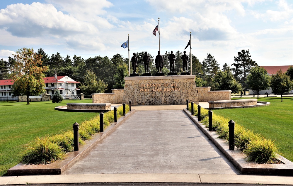 Fort McCoy's Veterans Memorial Plaza at historic Commemorative Area