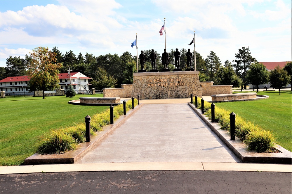 Fort McCoy's Veterans Memorial Plaza at historic Commemorative Area