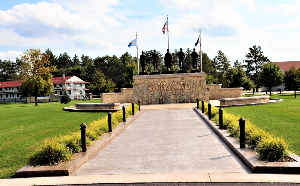 Fort McCoy's Veterans Memorial Plaza at historic Commemorative Area