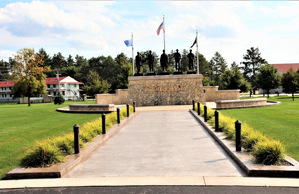 Fort McCoy's Veterans Memorial Plaza at historic Commemorative Area