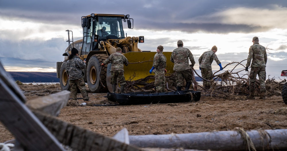 Joint Task Force-Alaska works storm recovery efforts in Golovin, Alaska for Operation Merbok Response