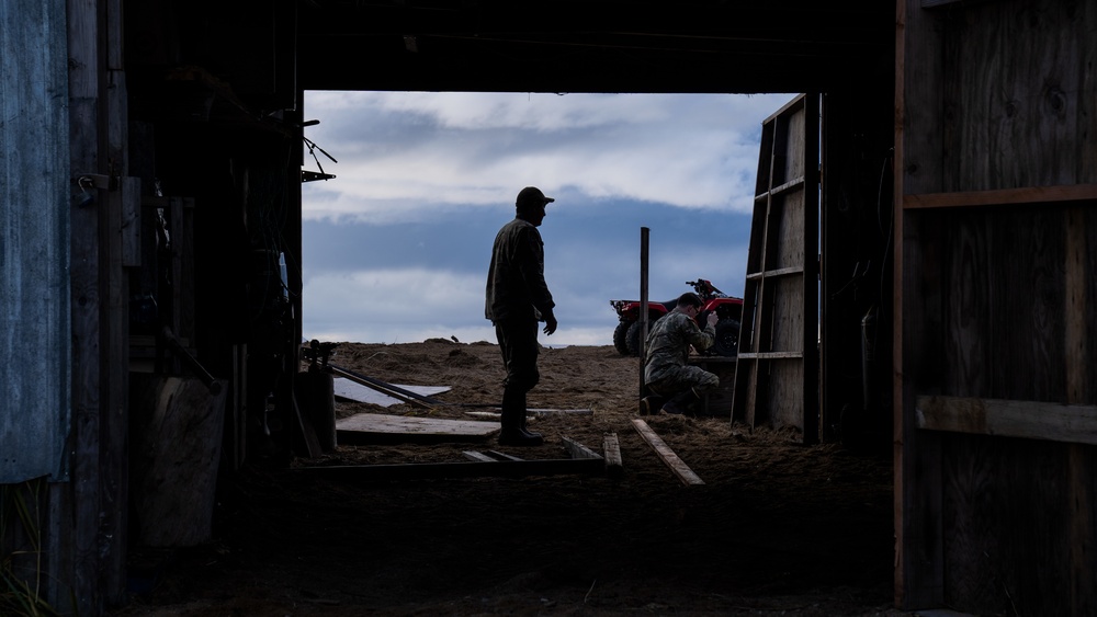 Joint Task Force-Alaska works storm recovery efforts in Golovin, Alaska for Operation Merbok Response