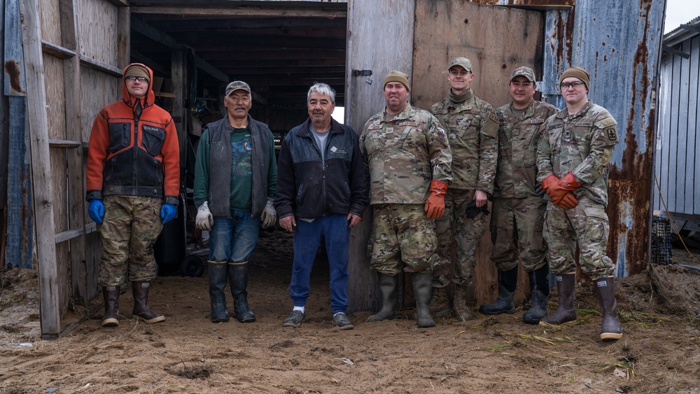 Joint Task Force-Alaska works storm recovery efforts in Golovin, Alaska for Operation Merbok Response