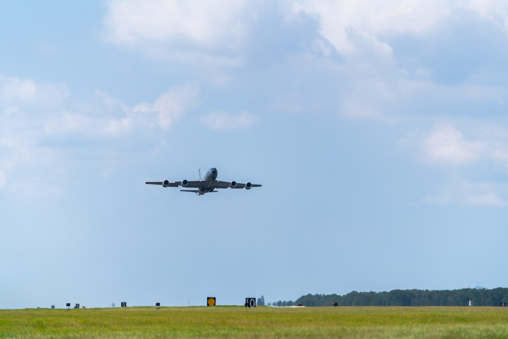 KC-135 Stratotanker aircraft departs from MacDill
