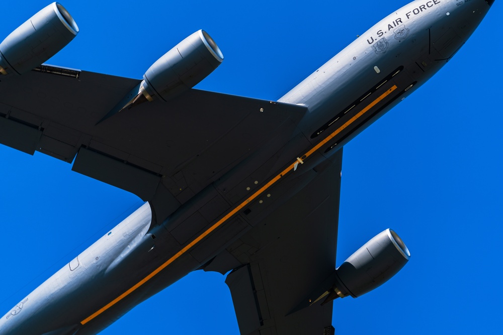 KC-135 Stratotanker aircraft departs from MacDill