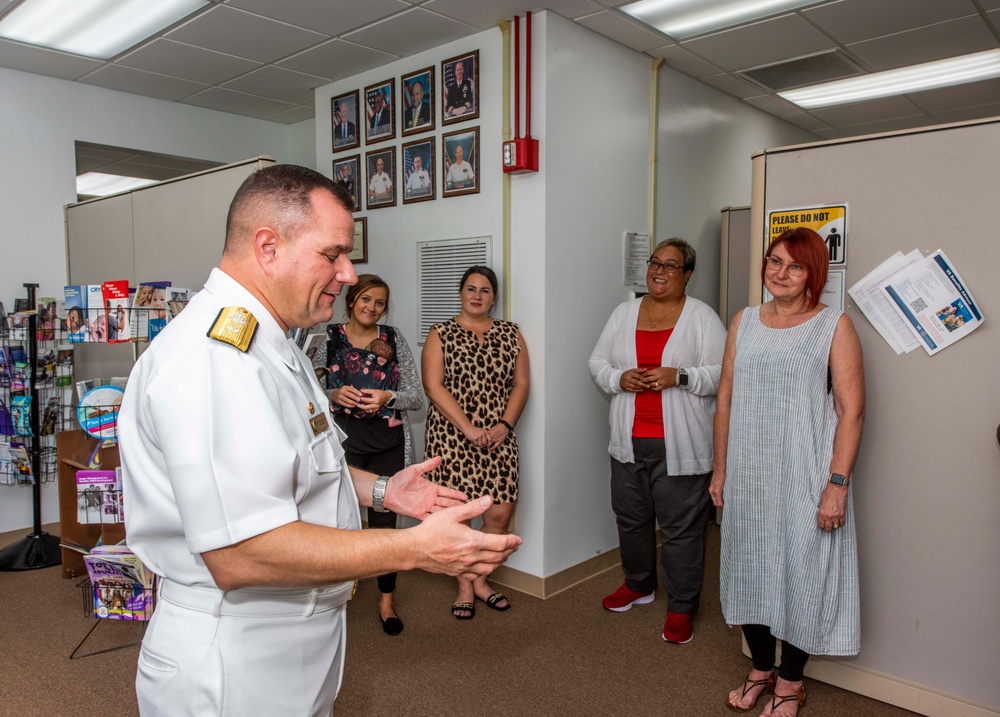 JRM Commander Speaks with FFSC at Naval Base Guam