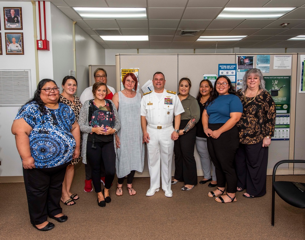 JRM Commander Speaks with FFSC at Naval Base Guam